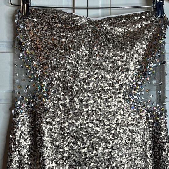 PROM Beaded sparkly beaded gown  wedding formal size 11/12 NWOT - Picture 2 of 12